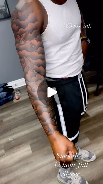 Clouds Tattoo For Men, Clouds Tattoo Sleeve, Candle Tattoo Stencil, Cloud Sleeve Tattoo, Candle Light Tattoo, Sleeve Tattoos For Guys Forearm, Elbow Tattoo Men, Arm Sleeve Tattoos For Guys, Storm Cloud Tattoo