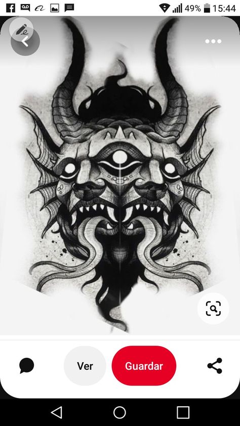 Satanic Tattoos, Tato Tradisional, Art Vampire, Dengeki Daisy, Devil Tattoo, Demon Tattoo, Getting A Tattoo, Creepy Tattoos, Spooky Tattoos