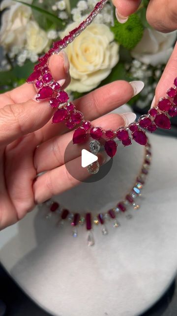 TRACEY ELLISON on Instagram: "YOU KNOW I CAN NEVER RESIST A BRIOLETTE!!! 💃🏻 By @kamyenjewellery , Ruby and yellow briolette diamond earrings, which I’ve paired with a ruby necklace that has the most beautiful yellow briolette diamond drop! See these in Doha - stopping by @kamyenjewellery during DJWE is a must do - they have a full range of both high and fine jewelry waiting for you! Find them on the @amirigems pavilion. 💃🏻💃🏻💥💥💎💎 #thediamondsgirl#kamyenjewellery #kamyen#thediamondsgirlxkamyen #djwe#djwe2024 #ruby#diamond#briolette #jewelry #jewellery" Kamyen Jewellery, Briolette Jewelry, Briolette Diamond, Ruby Jewelry Necklaces, Ruby And Diamond Necklace, Ruby Necklace, Ruby Jewelry, Diamond Drops, Ruby Diamond