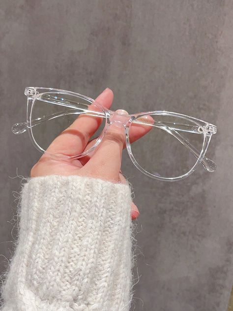 1pc Ladies' Transparent Round PC Frame Fashionable Non-Prescription Glasses, Suitable For Daily Wear          Women Accessories, size features are:Bust: ,Length: ,Sleeve Length: Chasma Frame, Women Eyeglasses, Eyewear Accessories, Eyeglasses For Women, Prescription Glasses, Glasses Accessories, Fashion Flats, Women Clothes Sale, Apparel Accessories