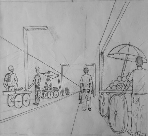 Children pov Vegetable Market, One Point Perspective, Point Perspective, Small Kids, Perspective Drawing, Reference Poses, Drawing Reference Poses, Point Of View, Drawing Reference