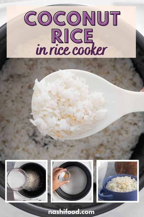 Rice Cooker Zojirushi, Coconut Rice Rice Cooker, Rice Cooker Flavored Rice, Coconut Rice Recipe Rice Cooker, Coconut Rice In Rice Cooker, Rice Cooker Coconut Rice, Ginger Rice Recipe, Cooler Recipes, Rice In A Rice Cooker