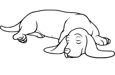 Hound Dog Drawing, Punch Sablon, Basset Dog, Art Markers Drawing, Best Coloring Pages, Free Stencils Printables, Dog Portraits Art, Dog Quilts, Bassett Hound