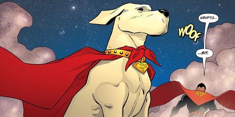 krypto super dog superman pet sidekick 15 Coolest Pets In Comic Book History Chris Kent, Krypto The Superdog, Superboy Prime, Silver Banshee, Dc Universe Online, Superman And Lois Lane, Dc Super Heroes, Silver Age Comics, Superman Family