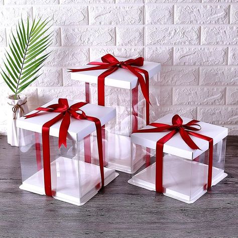 Cake Boxes Packaging, Transparent Cake, 7ft Christmas Tree, Bridal Gift Box, Black Cake, Festival Birthday, Cake Packaging, Branding Design Packaging, Clear Box