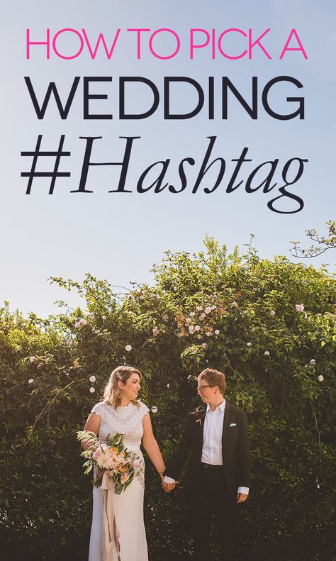 You Can Make the Best Wedding Hashtag Ever in 5 Steps - A Practical Wedding: We're Your Wedding Planner. Wedding Ideas for Brides, Bridesmaids, Grooms, and More A Practical Wedding: We're Your Wedding Planner. Wedding Ideas for Brides, Bridesmaids, Grooms, and More Wedding Hastags Idea, Last Name Wedding Hashtags, Cute Wedding Hashtags, Best Wedding Hashtags, Wedding Slogans, Wedding Phrases, Wedding Planner Job, Hashtag Ideas, Non Traditional Wedding Ring