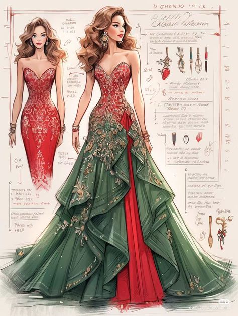 Fantasy Dress Design, Gaun Abad Pertengahan, Dreamy Gowns, Dress Design Drawing, Old Fashion Dresses, Fantasy Dresses, Fashion Drawing Dresses, Dress Design Sketches, Fashion Illustration Dresses