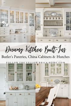 Kitchen built-in cabinets, butler pantry, kitchen hutch ideas Built in kitchen hutch