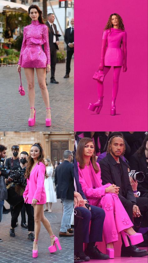 Affordable alternatives of Valentino Pink Heels #valentino #valentinorossi #dupes #annehathaway #zendaya #ashleypark #florencepugh #valentinosneakers #amazonmusthaves Valentino Platform Pumps, Pink Platform Pumps Outfit, Pink Valentino Heels, Valentino Platform Heels Outfit, Valentino Heels Outfit, Valentino Shoes Outfit, Platform Pumps Outfit, Valentino High Heels, Platform Heels Outfit