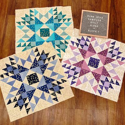 Happy Quilting: Barn Star Sampler QAL - Block 1 Star Sampler Quilt, Sampler Box, Star Blocks, Sampler Quilt, Table Runner Pattern, Fat Quarter Shop, January 2023, Patch Quilt, Diamond Star