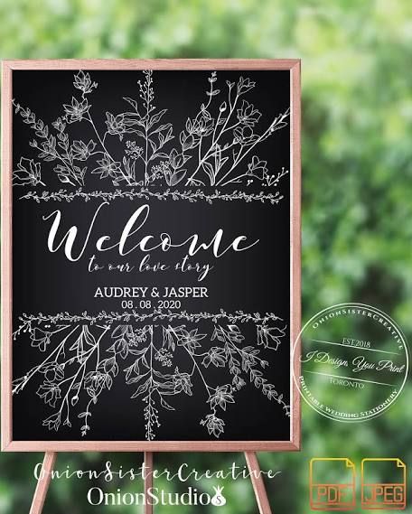 Welcome To Wedding Board, Wedding Signs Black And White, Wedding Signs Black, Chalkboard Wedding Signs, Bord Design, Chalkboard Projects, Boho Floral Wedding, Wedding Boards, Printable Wedding Menu