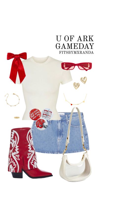 U ARKANSAS GAMEDAY FIT #outfitinspo #gameday #gamedayfit #gamedayoutfit #gamedayfits #arkansas College Gameday, Gameday Outfit, Arkansas, Game Day, Energy, Red, Blue