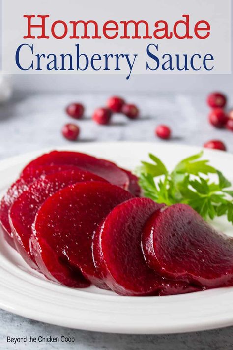 Homemade tart cranberry sauce is perfect for your holiday dinners. This jellied cranberry sauce is easy to make and only uses fresh cranberries, sugar and water! Jelly Cranberry Sauce Recipes, Fresh Cranberry Sauce, Cranberry Jelly, Jellied Cranberry Sauce, Canned Cranberry Sauce, Homemade Cranberry Sauce, Cranberry Sauce Recipe, Cranberry Sauce Homemade, Cranberry Recipes