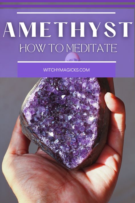 Discover the transformative power of amethyst meditation with our simple guide. Known for its calming properties, can deepen your meditation practice and facilitate spiritual growth. #AmethystMeditation #InnerPeace #SpiritualGrowth Balancing Chakras, How To Meditate, Balanced Mind, Higher State Of Consciousness, Clear Negative Energy, Cleansing Crystals, Crystals Healing Properties, Higher Consciousness, Crystal Shapes