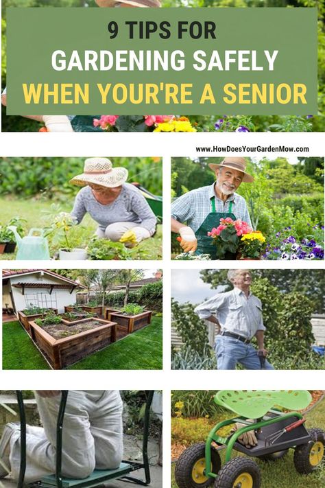 Get the most from your gardening without risking your health. These safety tips for gardening as a senior will allow you to spend more time gardening and less time recovering. #gardeningforseniors #seniorgardeningsafety #gardeningtipsforseniors Raised Gardens For Elderly, Garden For Disabled People, Winter Safety For Elders, Senior Gardening, Home Safety For Seniors, Accessible Gardening, Therapeutic Garden, Therapeutic Horticulture, Senior Lifestyle