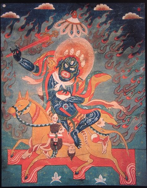 Palden Lhamo Buddhist Mythology, Palden Lhamo, Om Ah Hum, Religion And Spirituality, Tibetan Buddhism, Buddhism, Lion, Tattoo Ideas, Spirituality