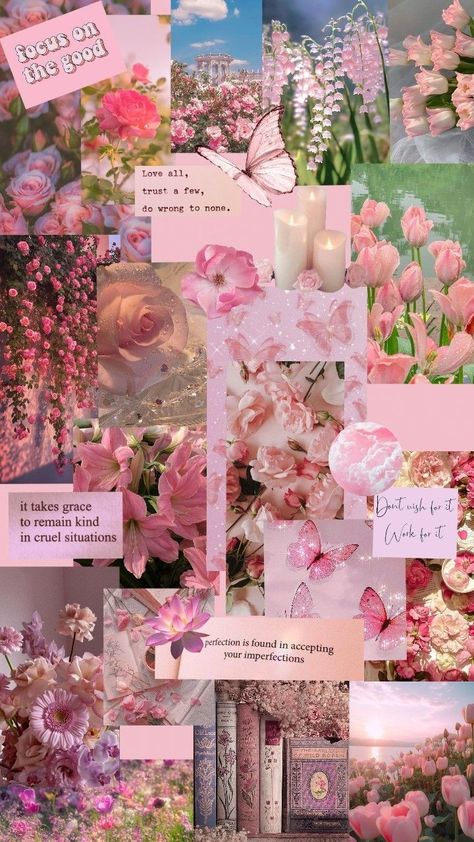 Wall Collage Pictures Aesthetic Pink, Pink Wallpaper Quotes, Cute Images For Wallpaper, Backgrounds Girly, Iphone Wallpaper Landscape, Pretty Wallpapers Tumblr, Pink Wallpaper Girly, Pink Wallpaper Backgrounds, Phone Wallpaper Pink