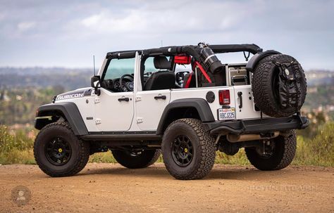 Jeep Wrangler JKU Factory Half Doors - Bright White - For Sale! | Expedition Portal Jeep Half Doors, Wheeled Cart, White Jeep, Half Doors, Expedition Portal, Steel Doors, Soft Tops, Jeep Wrangler, Bright White