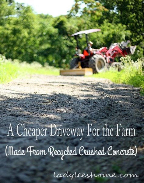 Crushed Concrete Driveway, Farm Driveway, Diy Driveway, Long Driveway, Easy Canning, Asphalt Driveway, Gravel Driveway, Driveway Ideas, Driveway Entrance