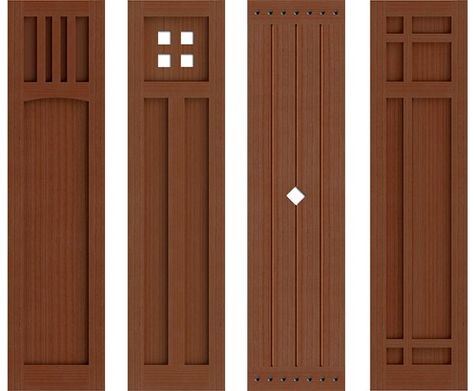 Craftsman Shutters, Outside Shutters, Craftsman Style Kitchens, Craftsman Homes, House Shutters, Shutters Exterior, Architectural Styles, Wood Shutters, Window Shutters