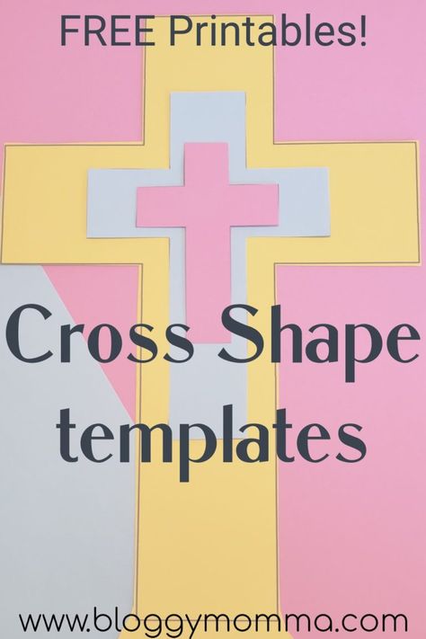 Cross Template, Sunday School Object Lessons, Printable Cross, Printable Star, Cross Wreath, Shape Templates, Cross Crafts, Quilt Block Patterns Free, Easter Cross