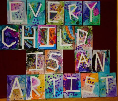 Art Bulletin Board Quotes. QuotesGram Every Child Is An Artist, Art Bulletin Boards, Group Art Projects, Collaborative Art Projects, Board Quotes, Group Art, Quotes By Authors, Collaborative Art, Kindergarten Art