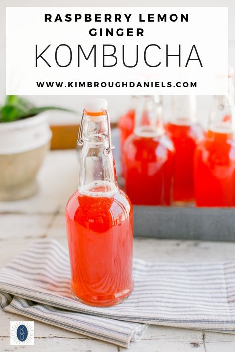 Learn how to flavor Kombucha with this recipe for Raspberry Lemon Ginger Kombucha. Lavender Kombucha, Kombucha Flavors Recipes, Ginger Kombucha, Lavender Drink, Kombucha Recipes, Coffee Kombucha, Kombucha Cocktail, Fermented Drinks, Kombucha Starter