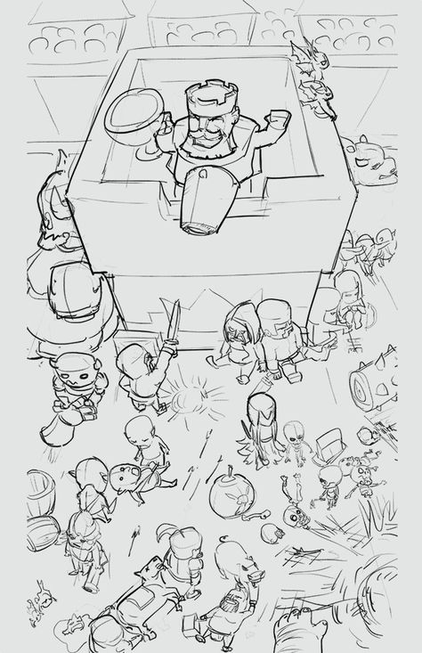 Clash Of Clans Drawings, Clash Royale Drawings, Drawing Progress, Royal Art, Clash Royale, Sketchbook Art, Doodle Art Designs, Clash Of Clans, Sketchbook Art Inspiration