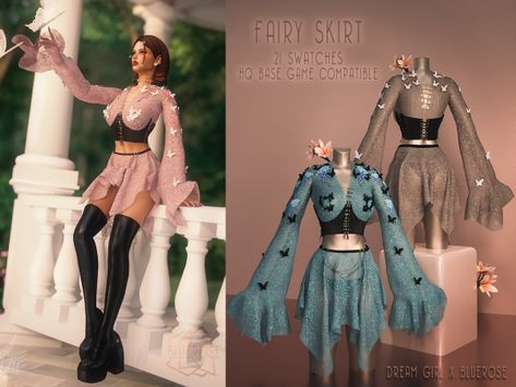 Sims 4 Cc Outfits Collection, Fairy Dress Sims 4, Sims 4 Fairy Outfit, Sims 4 Realm Of Magic Cc Clothes, Fairy Clothes Sims 4 Cc, Sims 4 Fairy Dress, Fairy Core Sims 4 Cc, Sims 4 Fairy Cc Clothing, Sims 4 Fairy Mod