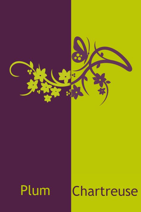 Chartreuse & Plum • Purple Lime Green Matching Colours, Chartreuse Color Combinations, Chartreuse Aesthetic, Chartreuse Color Palette, Colour Wheel Combinations, Print Motifs, Colours That Go Together, Hair Change, Paint Palettes