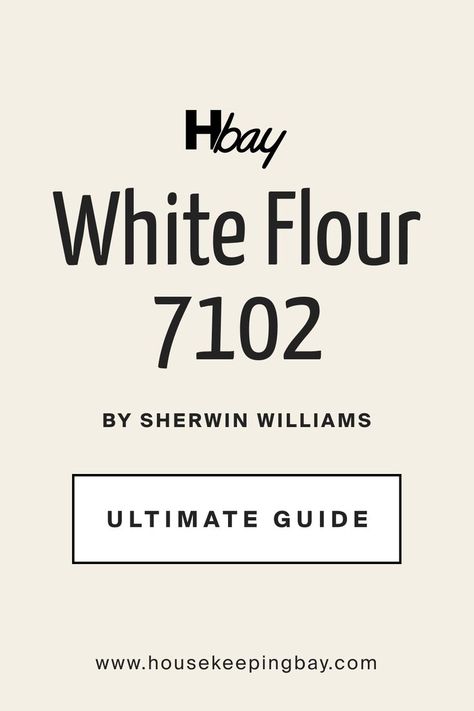 White Flour SW 7102  by Sherwin-Williams. The Ultimate Guide Sw White Flour, Opal House, Sherwin Williams White, Kitchen Colour, Dove White, Alabaster White, Trim Colors, Kitchen Colour Schemes, House Plan Ideas