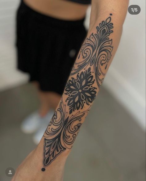 Decorative Forearm Tattoo, Abstract Half Sleeve Tattoo, Floral Sleeves For Women Tattoo, Elbow To Wrist Tattoo, Long Forearm Tattoo, Ornamental Tattoo Shoulder, Top Of Arm Tattoo, Ornamental Sleeve Tattoo, Ornamental Arm Tattoo