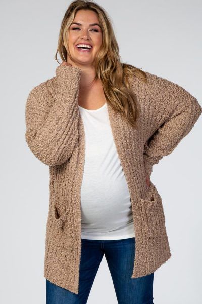 Maternity Outfits Plus Size, Fall Maternity Outfits, Maternity Graphic Tees, Maternity Sweater Dress, Maternity Photo Outfits, Maternity Cardigan, Maternity Wrap Dress, Plus Size Cardigan, Plus Size Maternity