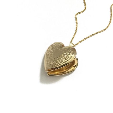 Golden Locket, Love Locket, Heart Locket Necklace, Gold Locket, Small Charms, Floral Necklace, Heart Locket, Girlfriend Gift, Small Jewelry