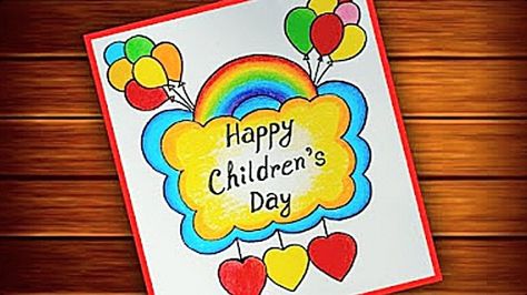 Children's Day Card, Drawing Children, Children Day, Happy Children's Day, Drawing Drawing, Children's Day, Card Drawing, Child Day, Happy Kids