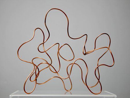 Lines In Space Sculpture, Line Sculpture, Japan Room, Wire Model, 3d Construction, Wire Bending, 3d Typography, Interactive Art, Contemporary Sculpture