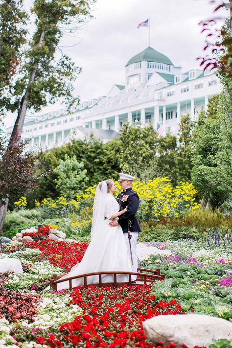 If you are planning a trip to Mackinac Island this summer, be sure to find the Secret Garden at Grand Hotel!  It's amazing! . #Travel #MackinacIsland #Mackinac #PureMichigan #GrandHotel #Garden #MackinacIslandWedding #NorthernMichigan Mackinac Island Wedding, Grand Hotel Mackinac Island, Open Gallery, Pics Inspo, Inexpensive Wedding Venues, Island House, Better Homes And Garden, The Secret Garden, Mackinac Island