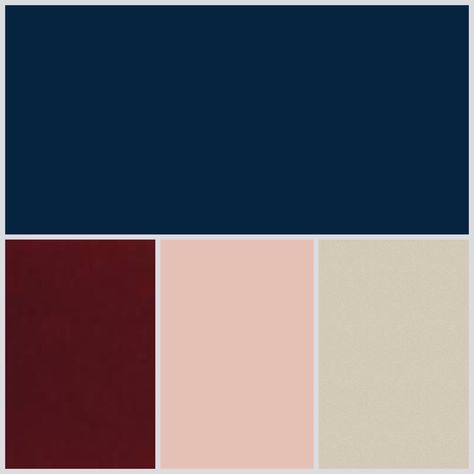 Navy wedding palette champagne burgundy blush                                                                                                                                                                                 More Blue Living Room Color Scheme, Maroon Color Palette, Blue Living Room Color, Navy Color Palette, Best Wedding Colors, Wedding Ceremony Ideas, Maroon Wedding, Living Room Color Schemes, Wedding Palette