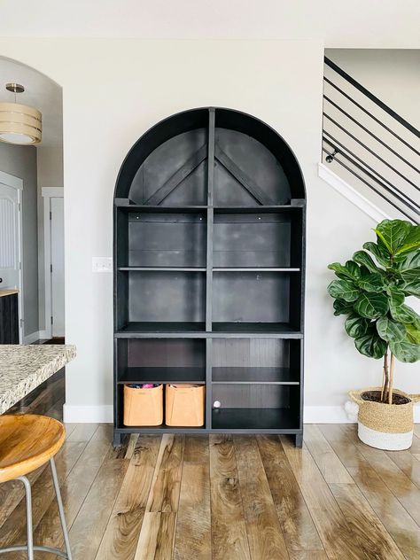 DIY Arched Cabinet (Crate and Barrel Knockoff) :) Arched Furniture Diy, Arched Wardrobe Design, Crate And Barrel Furniture, Arched Corner Cabinet, Arched Buffet Cabinet, Arched Wood Cabinet, How To Make An Arched Bookcase, Diy Rounded Cabinet, Ikea Arched Cabinet