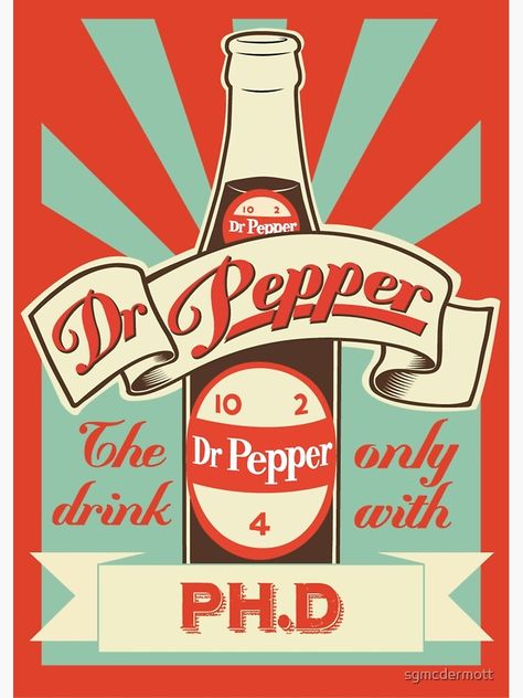 "Dr. Pepper Vintage" Photographic Print for Sale by sgmcdermott | Redbubble Vintage Snacks, Vintage Poster Design, 패턴 배경화면, Retro Ads, Dr Pepper, Poster Retro, Art Collage Wall, Vintage Bar, Poster Vintage