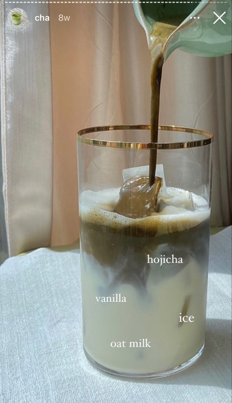 Hojicha Latte, Oat Milk, Nutribullet Blender, Vanilla Ice, Cafe Food, Yummy Food Dessert, Oats, Dessert Recipes, Vanilla