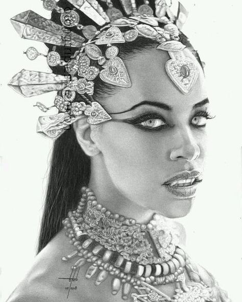 Queen Of The Damned Aesthetic, Akasha Queen Of The Damned, Queen Akasha, Realism Graphite, The Queen Of The Damned, Aaliyah Dana Haughton, Afro Goth, Queen Of The Damned, Aaliyah Style