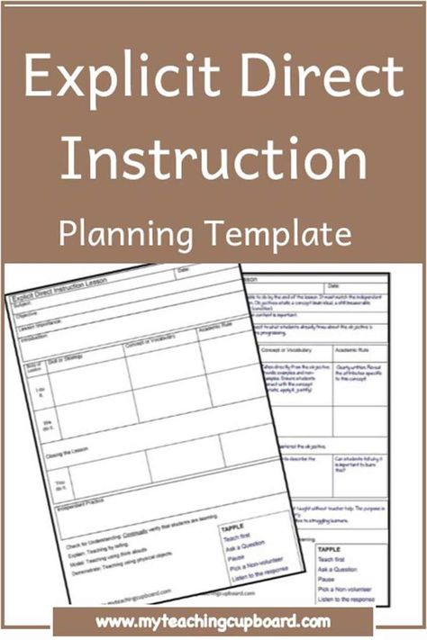 Explicit Teaching • My Teaching Cupboard has a FREE lesson plan template for EDI - Explicit Direct Instruction. I do, We do, You do. Differentiated Lesson Plan Template, Iep Lesson Plan Template, I Do We Do You Do Lesson Plan, I Do We Do You Do, Science Of Reading Lesson Plan Template, Lesson Planning Template, Differentiated Lesson Plans, Play Based Classroom, Instructional Planning