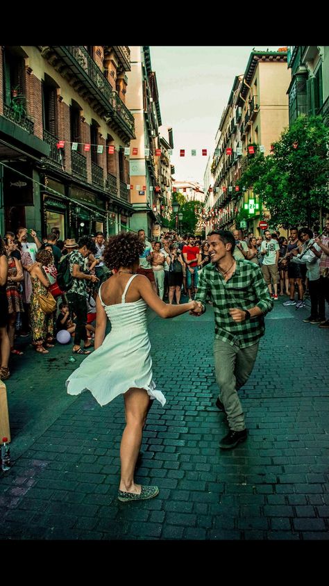 Two People Dancing, Dancing In The Street, Latina Aesthetic, Salsa (dance), People Having Fun, Dancing Aesthetic, People Dancing, Salsa Dancing, Aesthetic People