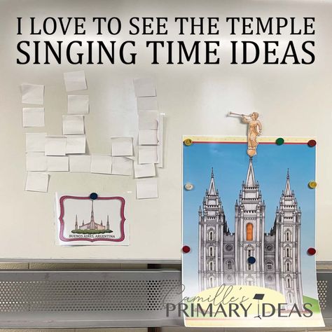 Camille's Primary Ideas: how to teach the primary song I Love to See the Temple in singing time, I Love to See the Temple singing time lesson plan ideas Temple Activity, Singing Time Ideas, Lds Primary Lessons, Primary Program, Time Lessons, Primary Chorister, Primary Songs, Primary Singing Time, Primary Ideas