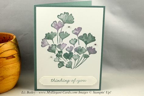 Ginkgo Branch Gingko Leaves, Elegant Cards, Sympathy Cards, Stamped Cards, Stampin Up Cards, Embellishments, Stamp Set, Card Stock, Stampin Up