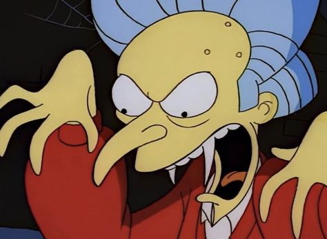 The Simpsons Mr Burns, Mr Burns Simpsons, Treehouse Of Horror, Simpsons Treehouse Of Horror, Mr Burns, The Simpson, The Simpsons, Animation Art, Tree House