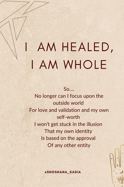 I am Healed. I am Whole Healed Women Quotes, I Am Healed Quotes, I Am Healing Quotes, I Am Whole Quotes, Healed Man, Healed Woman, I Am Healing, I Am Healed, I Am Whole