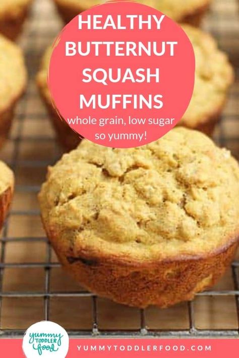 Butternut Muffins, Dairy Free Toddler Meals, Butternut Squash Muffins, Healthy Muffins For Kids, Squash Muffins, Squash Spaghetti, Toddler Muffins, Healthy Butternut Squash, Veggie Muffins