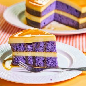 Ube Flan Cake Recipe, Ube Leche Flan Cake, Leche Flan Cake Recipe, Ube Flan, Leche Flan Cake, Filipino Leche Flan, Flan Cake Recipe, Ube Dessert Recipe, Heavenly Cake